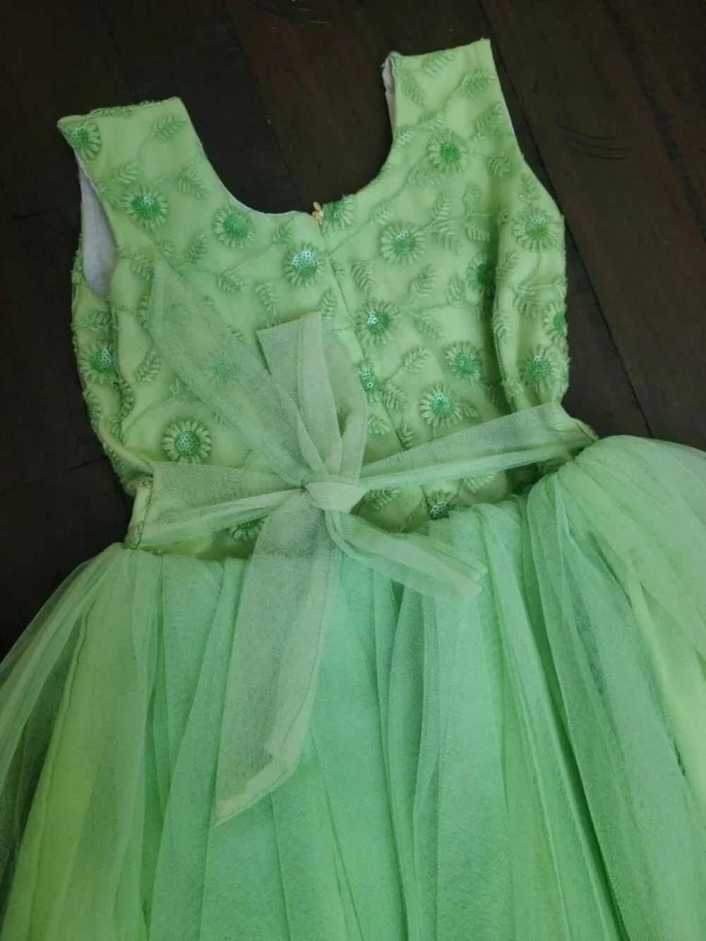 Girls Green Special Occasion Dress